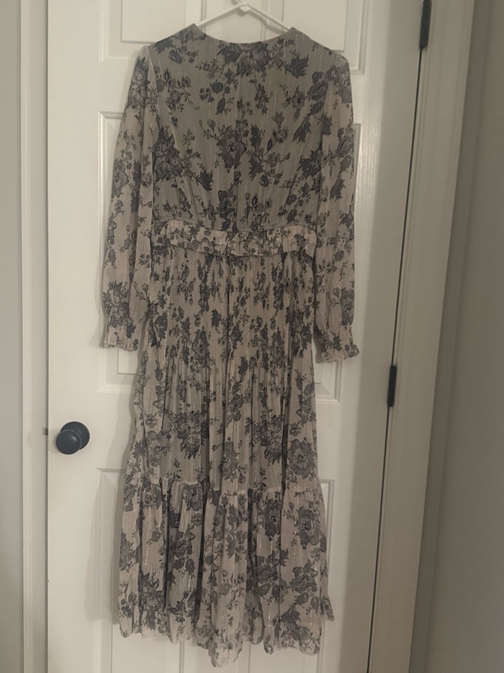 Current Air Cream Maxi Dress with Black Floral Print - Picture 2 of 4